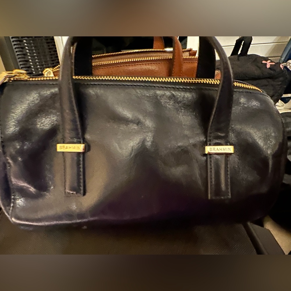 Brahmin Rich Brown Leather AND Brahmin navy blue leather